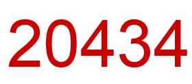 Number 20434 red image