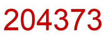 Number 204373 red image