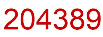 Número 204389 imagen rojo