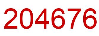 Number 204676 red image