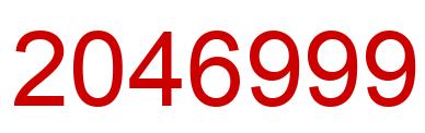 Number 2046999 red image