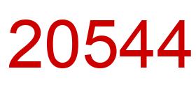 Number 20544 red image