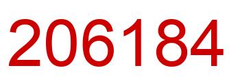 Number 206184 red image