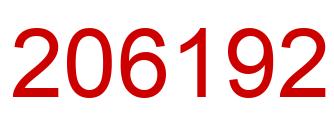 Number 206192 red image