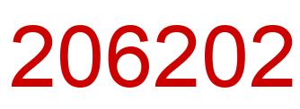 Number 206202 red image