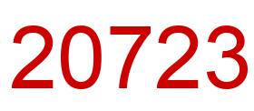 Number 20723 red image