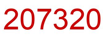 Number 207320 red image