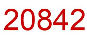 Number 20842 red image