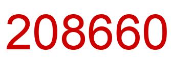 Number 208660 red image