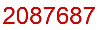Number 2087687 red image