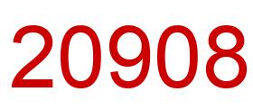 Number 20908 red image