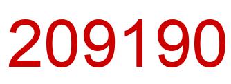 Número 209190 imagen rojo