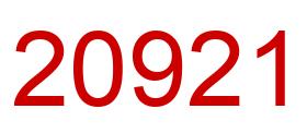 Number 20921 red image