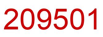 Number 209501 red image