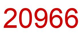Number 20966 red image