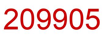 Number 209905 red image