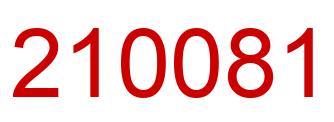Number 210081 red image