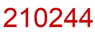 Number 210244 red image