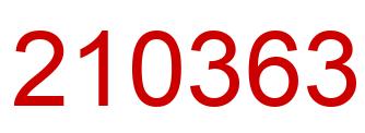 Number 210363 red image