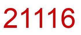 Number 21116 red image