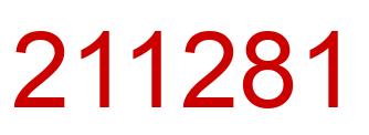 Number 211281 red image