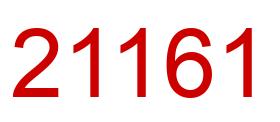 Number 21161 red image