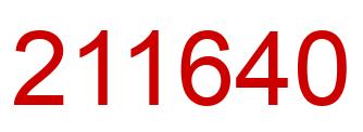 Number 211640 red image