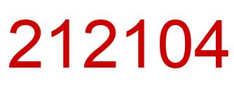 Number 212104 red image