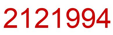 Number 2121994 red image