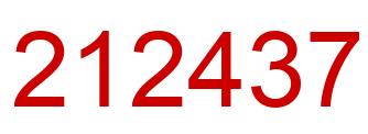 Number 212437 red image