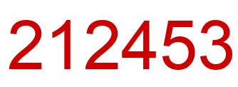 Number 212453 red image