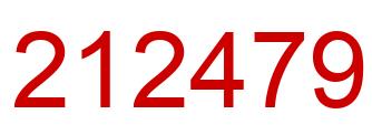 Number 212479 red image