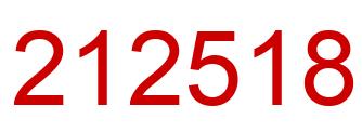 Número 212518 imagen rojo