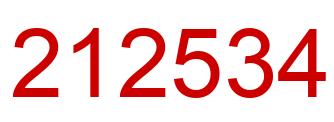 Number 212534 red image