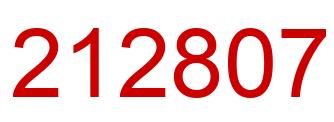Number 212807 red image