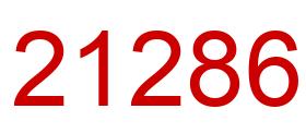 Number 21286 red image