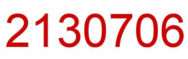 Number 2130706 red image