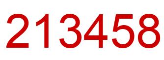 Número 213458 imagen rojo