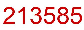 Number 213585 red image