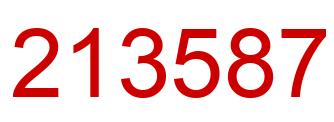 Number 213587 red image
