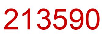 Number 213590 red image