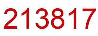 Number 213817 red image
