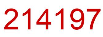 Number 214197 red image