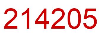Número 214205 imagen rojo