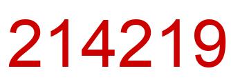 Número 214219 imagen rojo