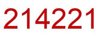 Número 214221 imagen rojo