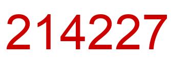Número 214227 imagen rojo
