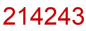Number 214243 red image