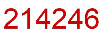 Número 214246 imagen rojo