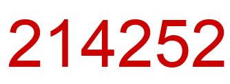 Number 214252 red image
